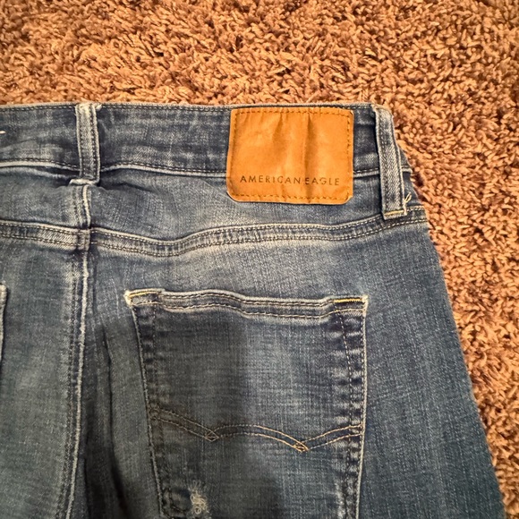 American Eagle Outfitters Men's Ripped Blue Skinny Jeans 30X34 - Picture 7 of 7